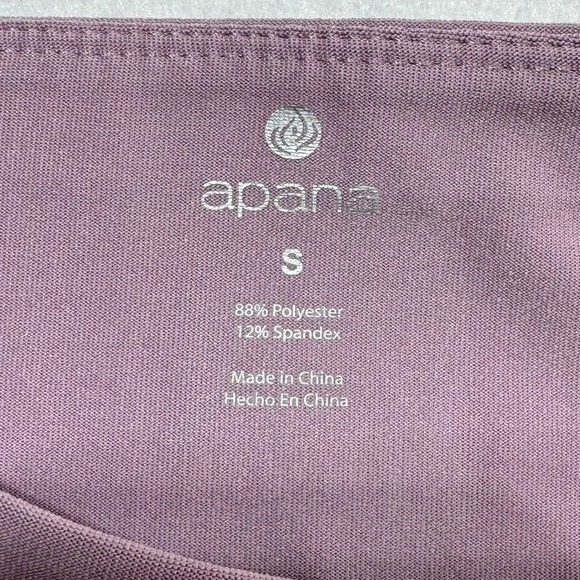 Apana Womens Purple Lattice Cutout Leggings Size Small Activewear Athleisure - Picture 3 of 6